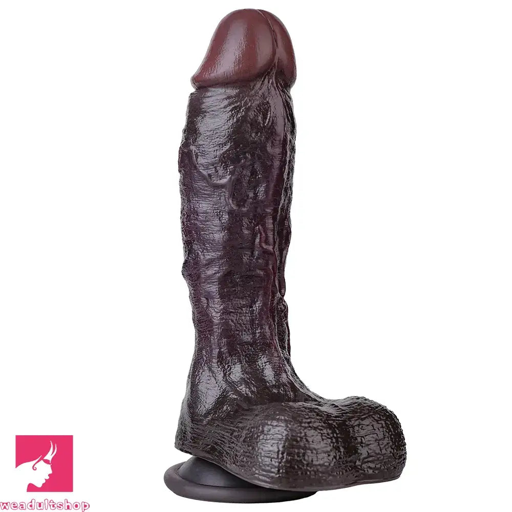 9.44in Dual Density Silicone Soft Real Dildo For Gay G Spot Love Prostate