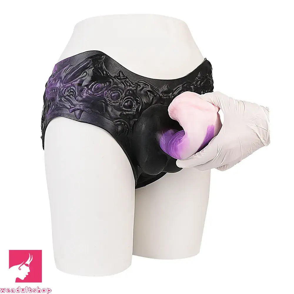 7.99in Silicone Strap on Wearable Hollow Dildo Panty Fantasy Soft Love Toy
