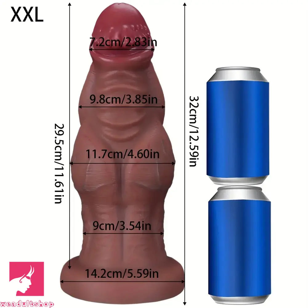 9.05in 9.44in 10.23in 11.61in 12.59in G-Spot Tentacle Knot Fantasy Soft Dildo