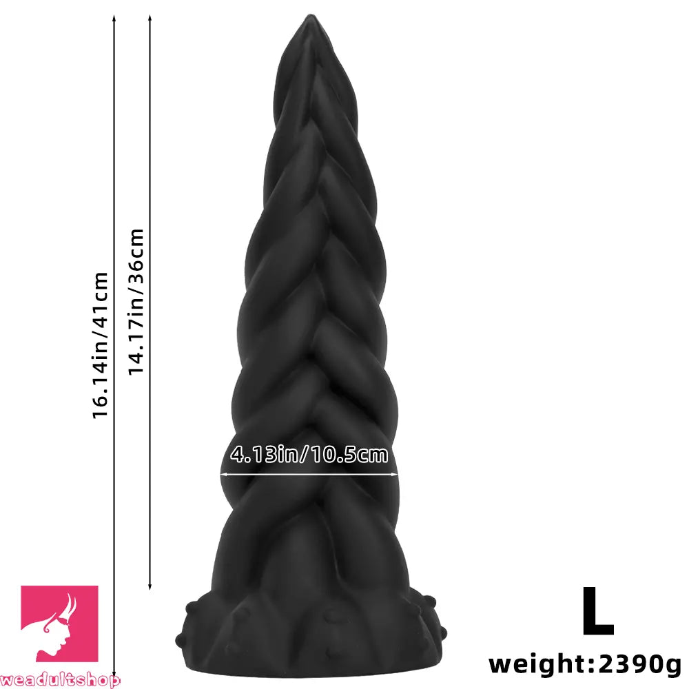 11.81in 13.77in 16.14in Extra Large Long Liquid Silicone Twist Soft Dildo