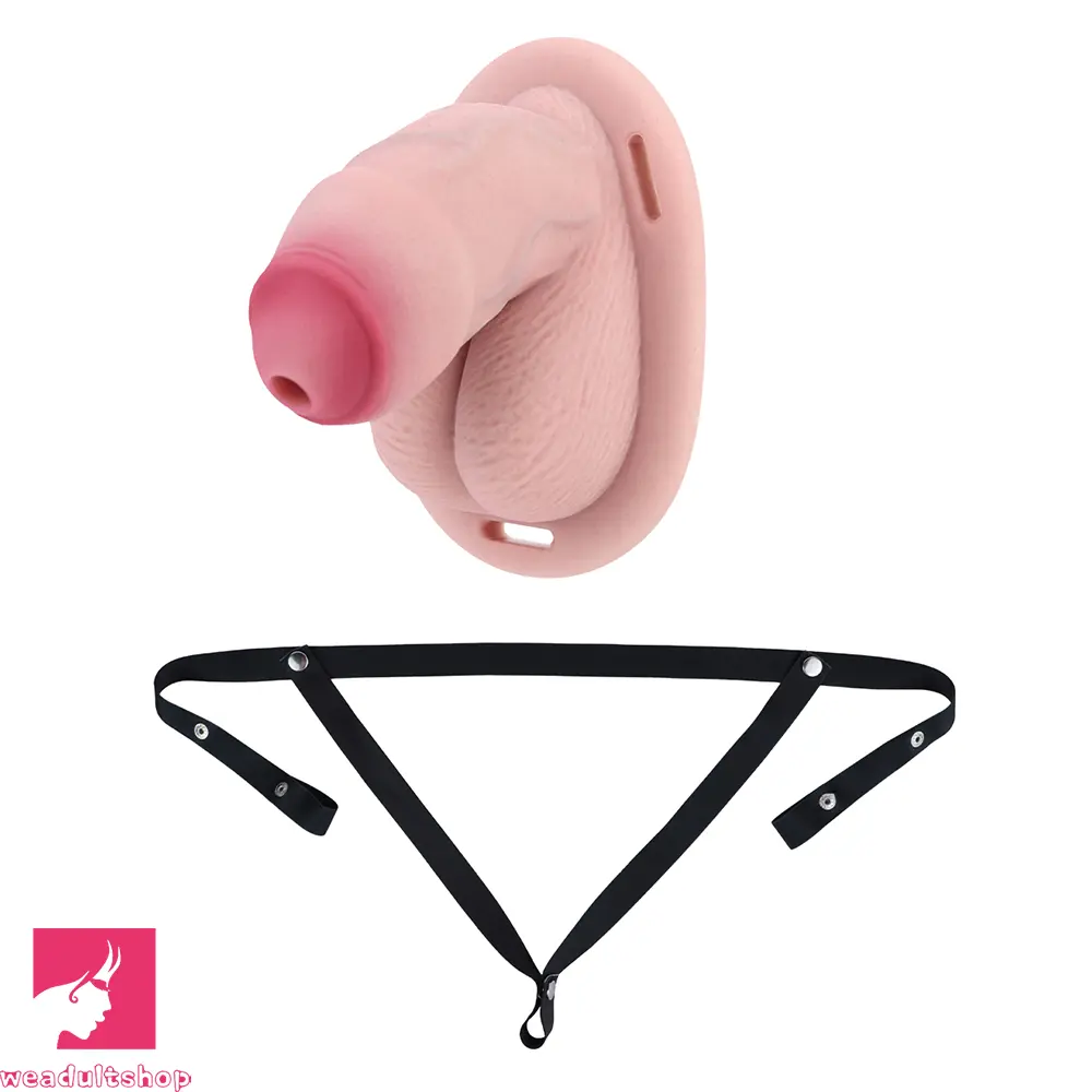4.72in Real Hollow Chastity Cage Dildo Cock Masturbator Erotic Cock Love