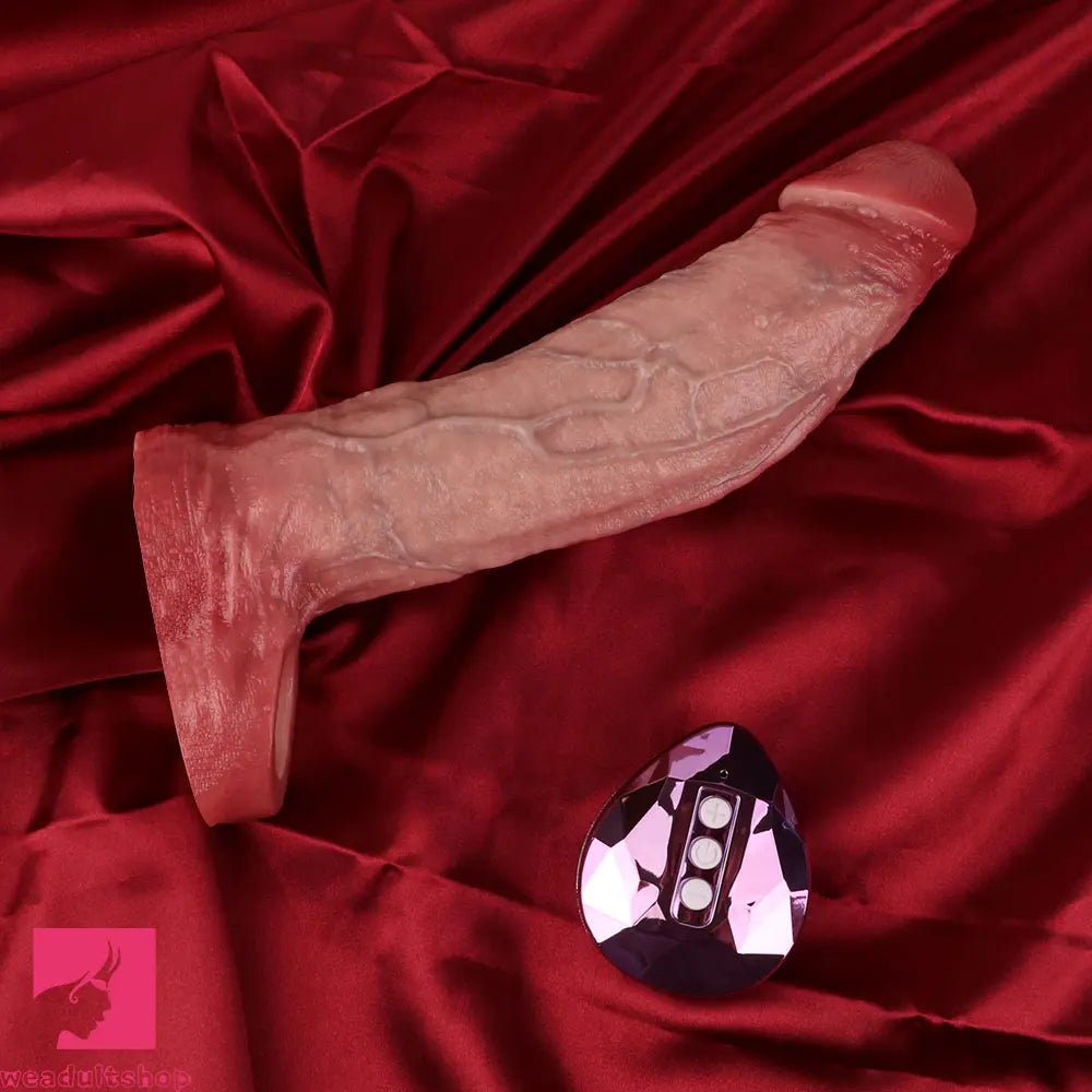 7.91in Realistic Penis Dildo Cock Sleeve Extender Vibrating Remote Cock Toy