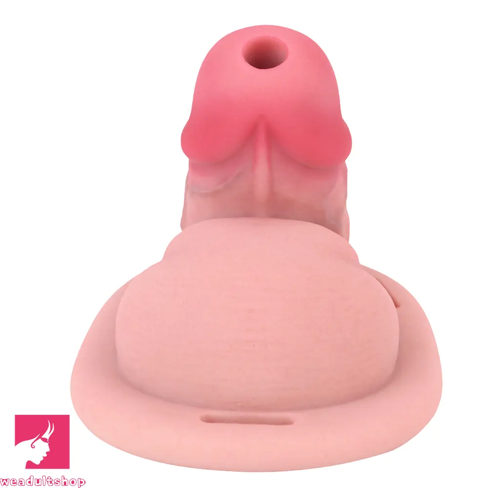 3.34in Real Hollow Chastity Cage Dildo Couple Sex Love Masturbator