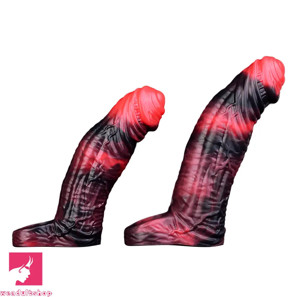 5.98in 7.09in Silicone Cock Sleeve Soft Vibrating Uncut Hollow Dildo For Clit
