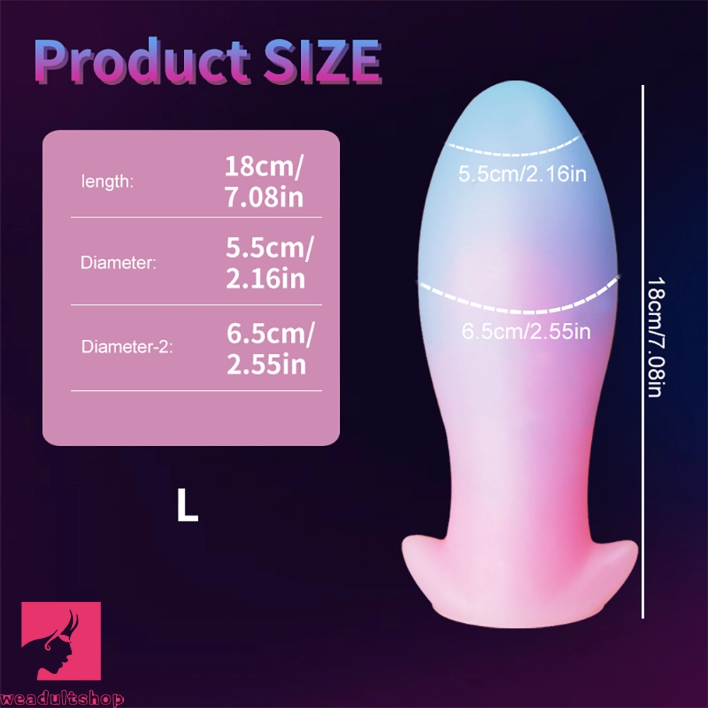 4.52in-8.66in Luminous Soft Luminous Glowing Dildo Prostate Anal Plug