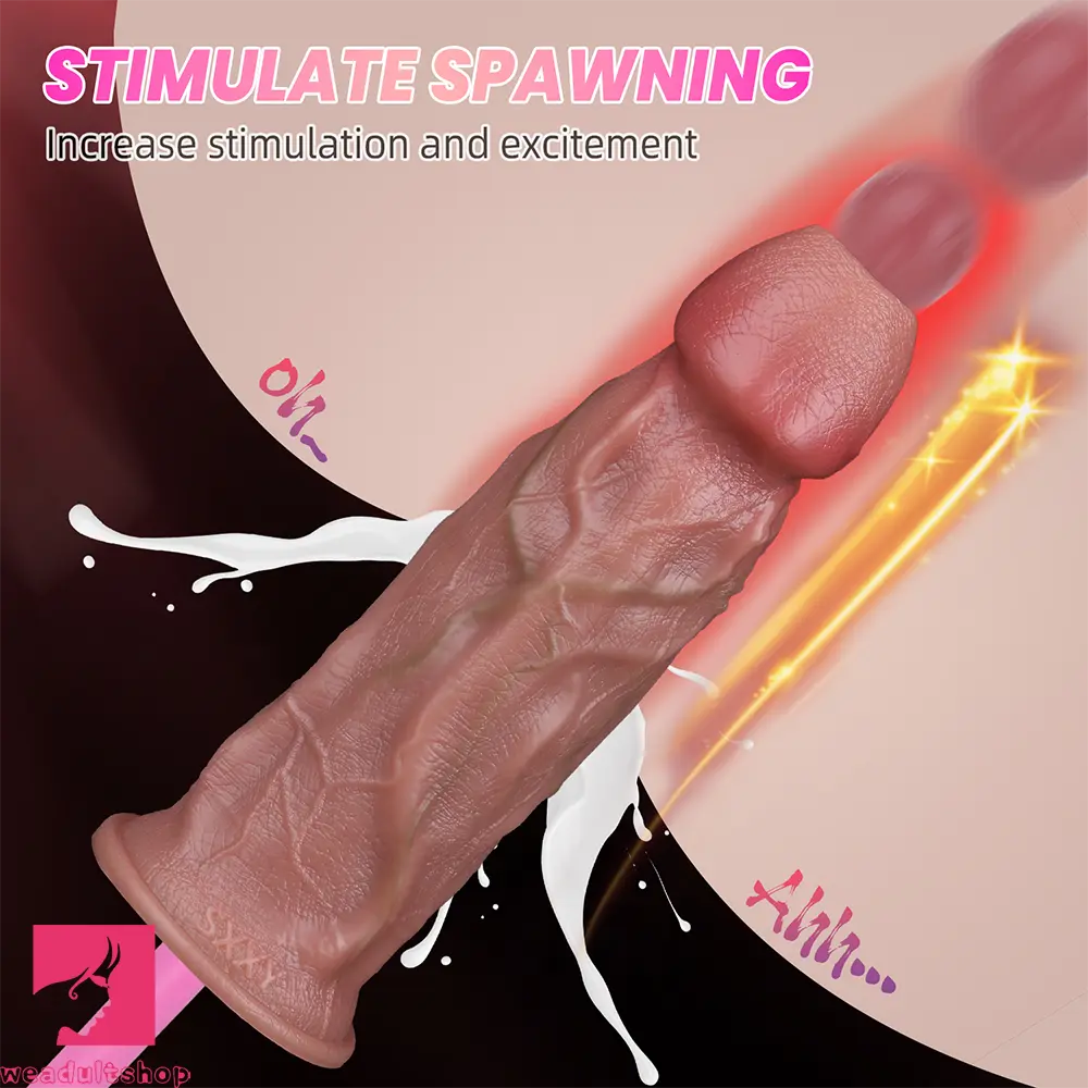 8.66in Egg Laying Real Fantasy Soft Silicone Dildo For Women Men Cock