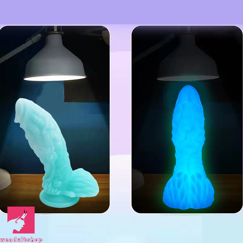 7.48in Dragon Silicone Soft Luminous Dildo Suction Cup Penis Sex Toy