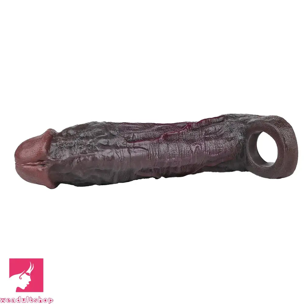 9.06in Elastic Penis Ring Dildo Sleeve For Male Couples Durable Sheath