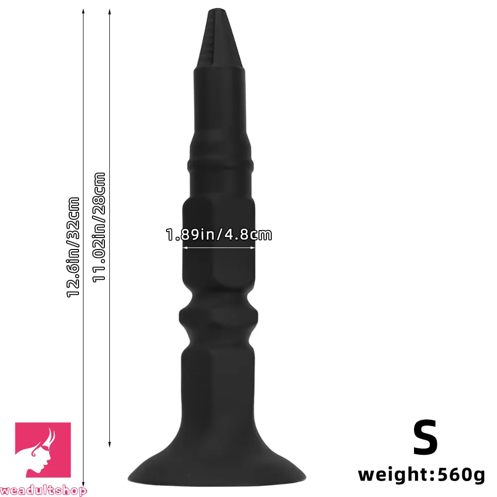 12.6in 14.56in 17.71in Pointed Tip Huge Long Silicone Soft Butt Plug Cock Dildo