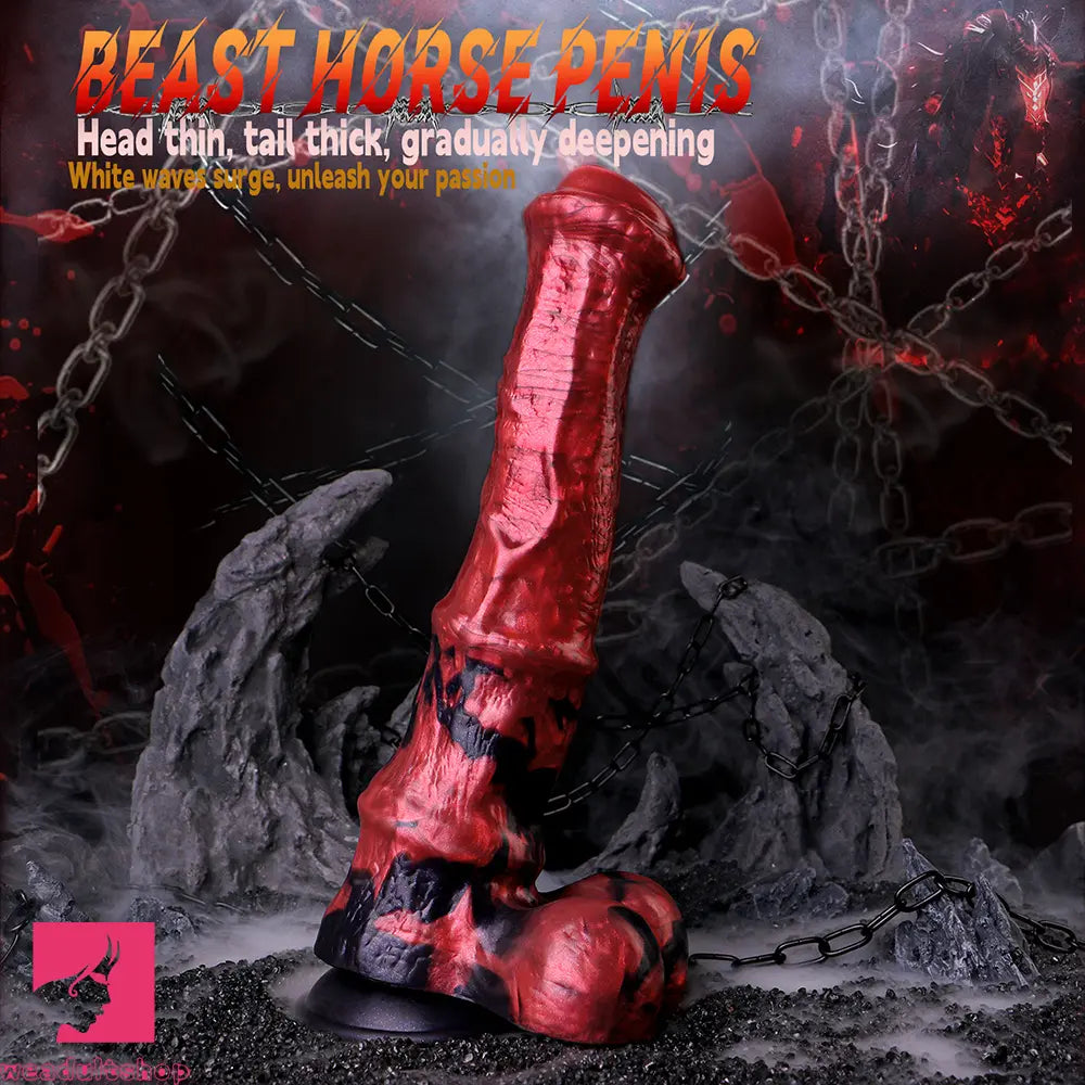 11.02in Liquid Silicone Horse Cock Big Dildo Large Toy Couple Foreplay