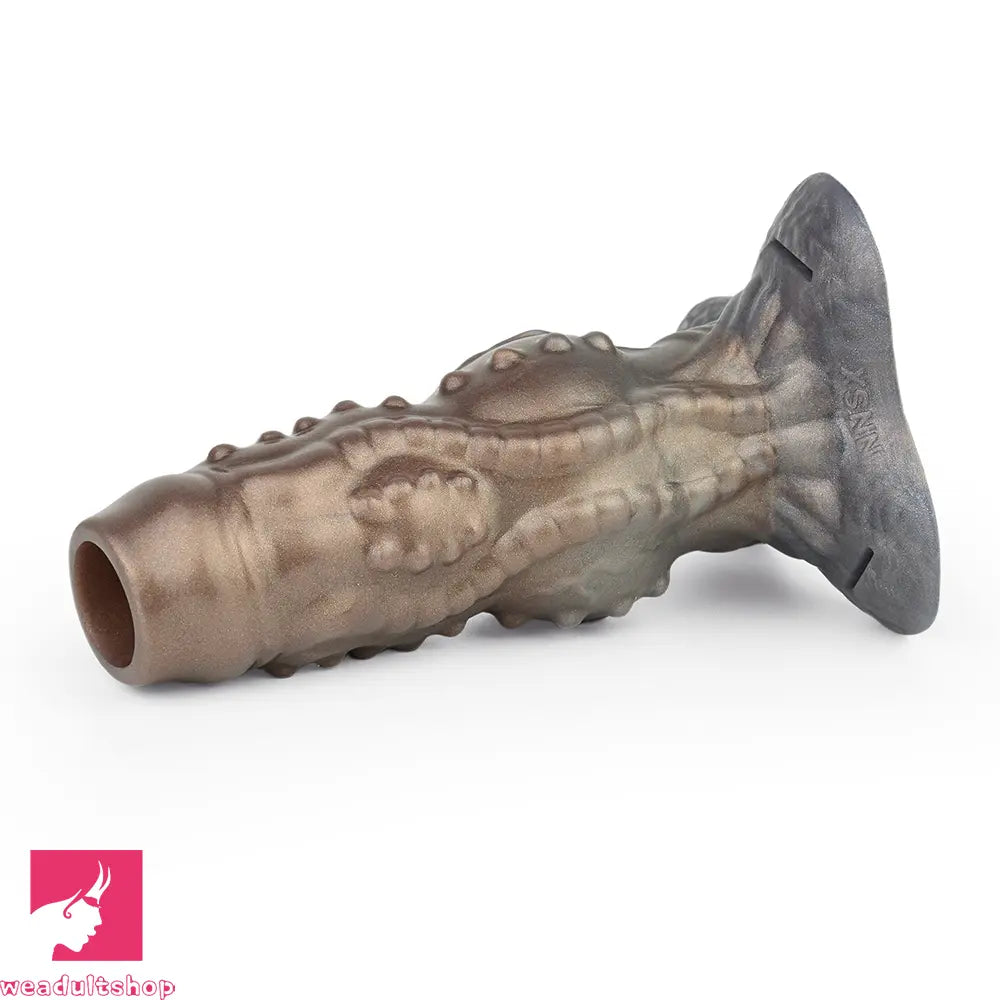 6.69in Tentacle Silicone Monster Hollow Strap on Dildo Sleeve For Cock
