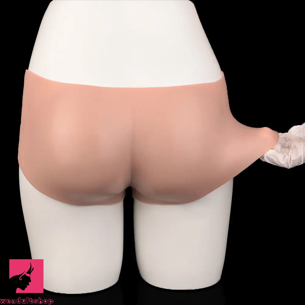 7.44in Hollow Penis Dildo Sleeve Silicone Soft Pants Sex Toy For Women