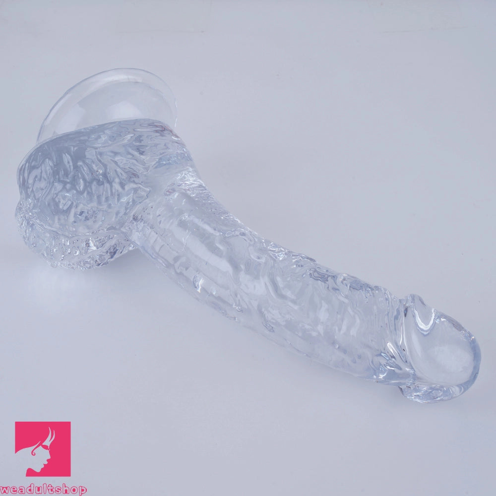 7.5in Curved PVC Female Masturbator Suction Cup Dildo Clitoral Stimulator