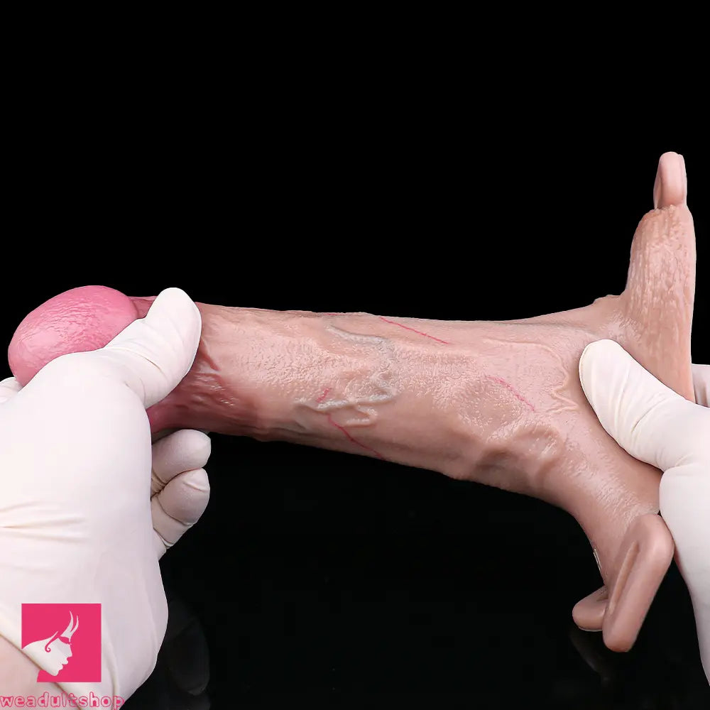 6.37in Real Feeling Strap on Penis Extender Cock Sleeve Dildo For Clit Love