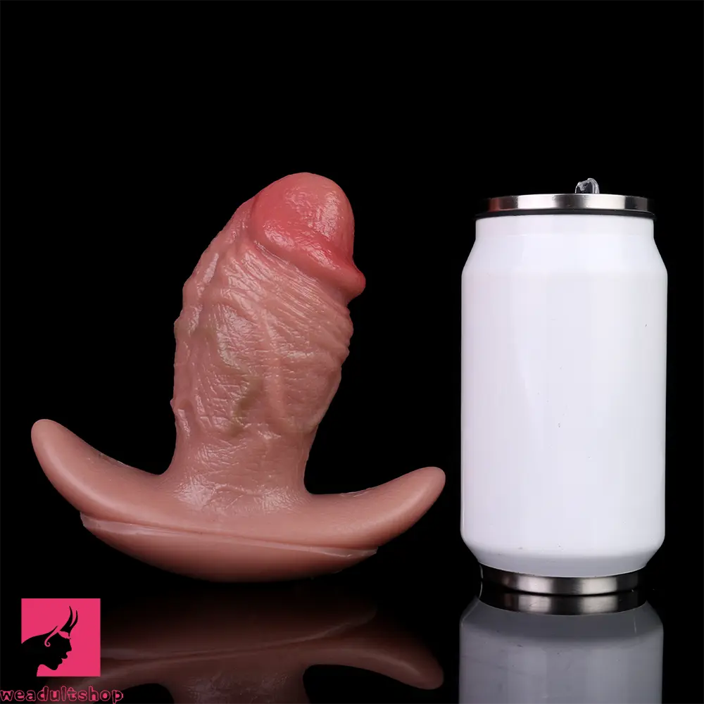 5.8in Vibrating Realistic Feeling Cock Dildo Butt Plug Tail Mouth Gag Cock