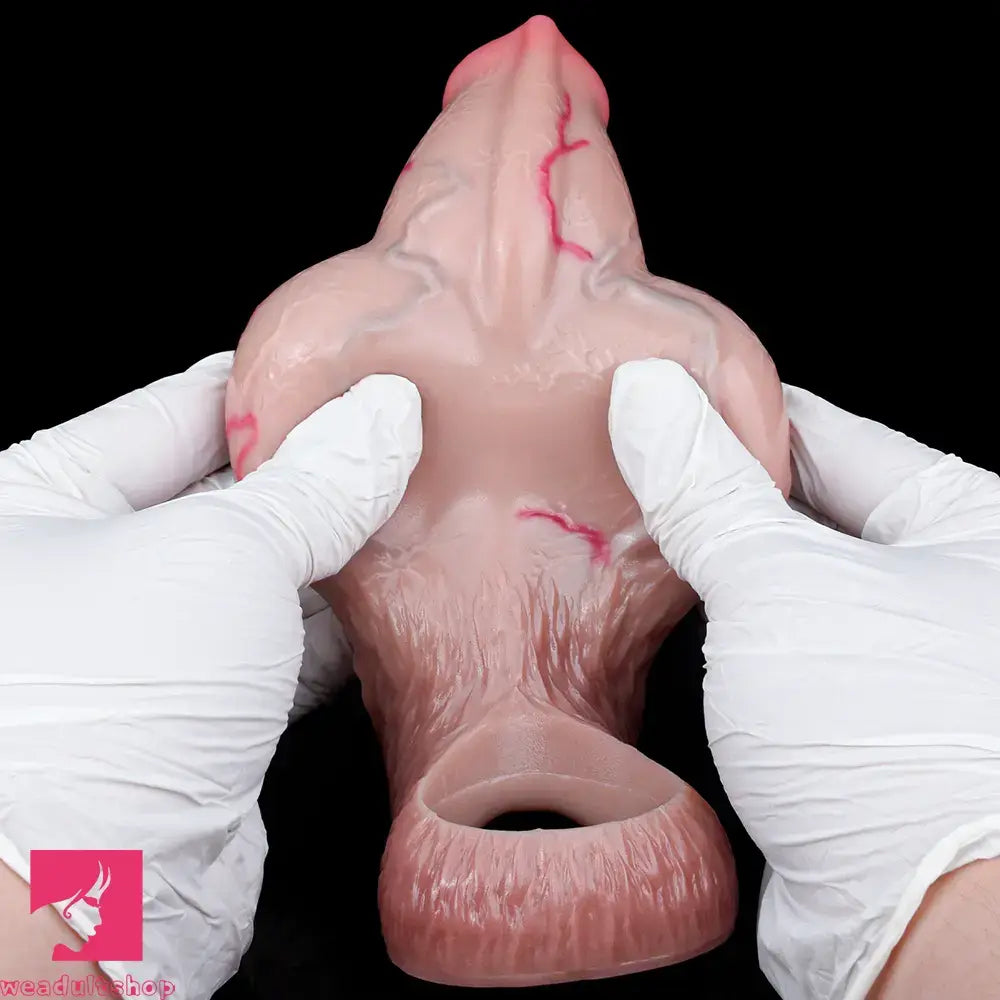 5.39in 6.73in 6.96in Dog Knot Penis Sleeve Dildo Reusable Cock Sleeve