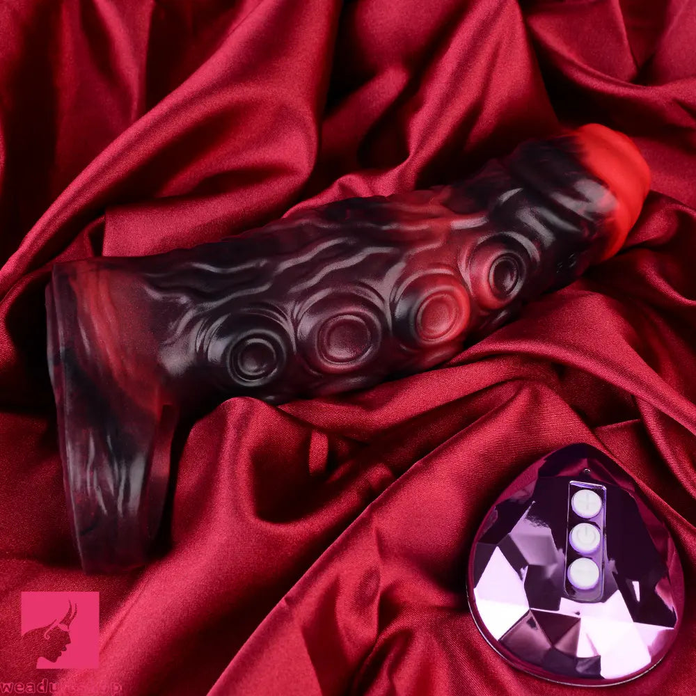 5.98in 7.09in Silicone Tentacle Sleeve Knot Vibrating Hollow Female Dildo