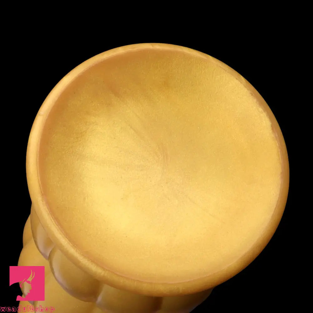 7.28in 8.66in 9.84in Golden Silicone Halloween Pumpkin Anal Odd Dildo