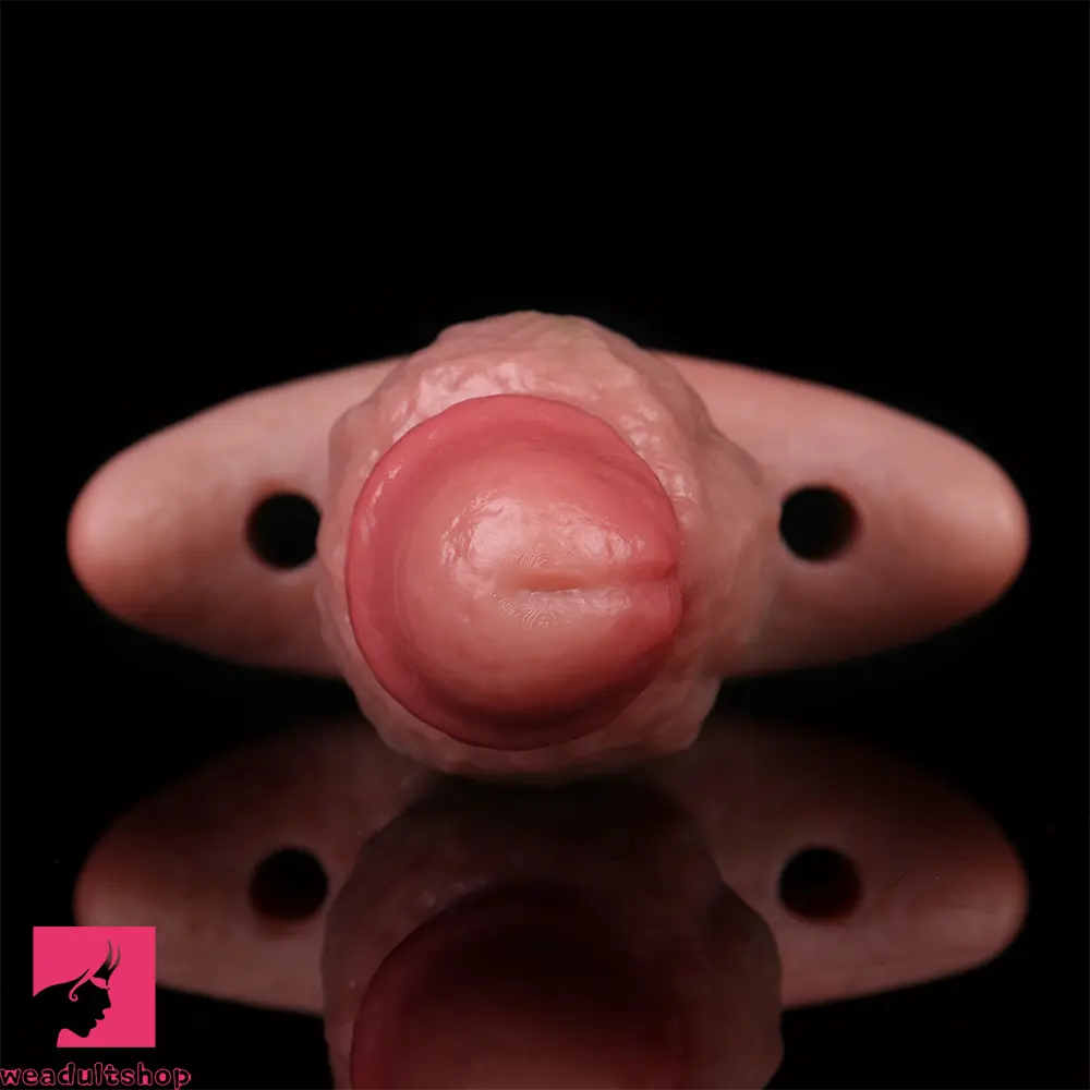 5.9in Vibrating Realistic Dildo Butt Plug Tail Mouth Gag For Sexy Cock Toy