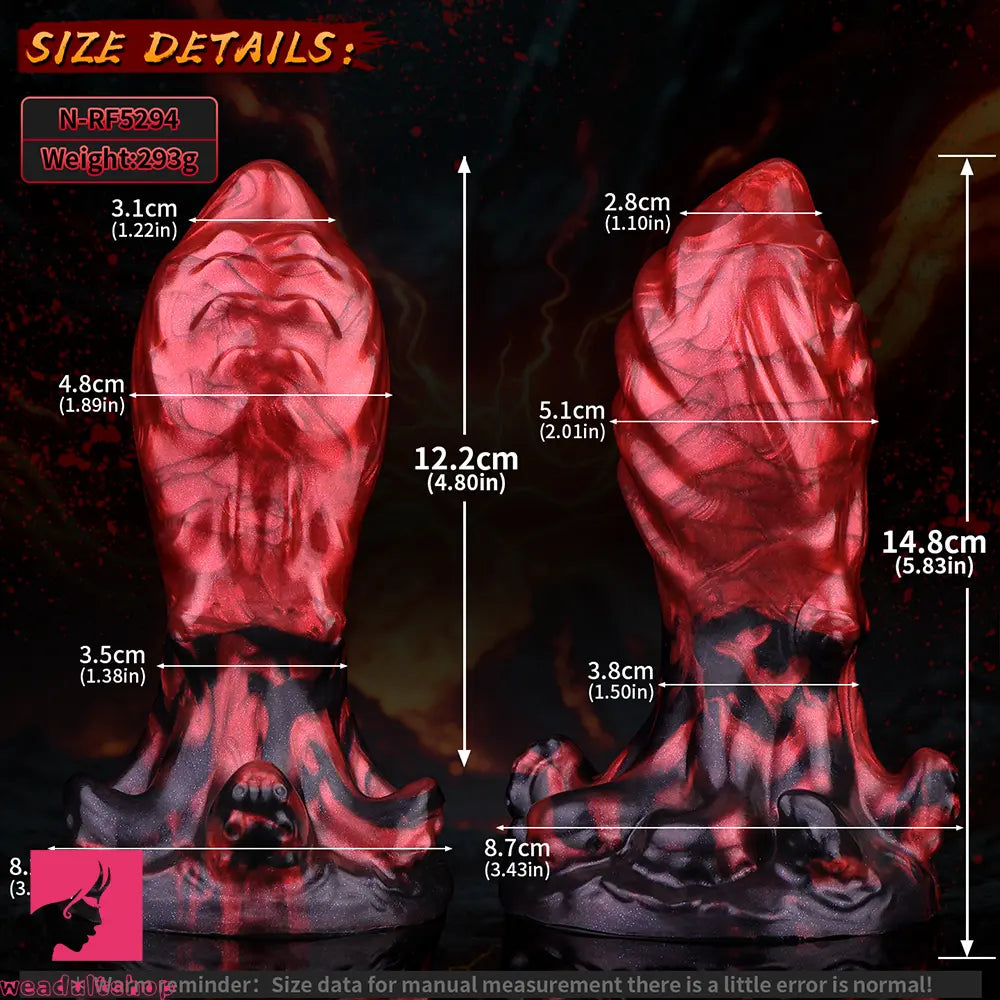 5.83in Monster Fantasy Silicone Soft Dildo Male Masturbator Anal Plug