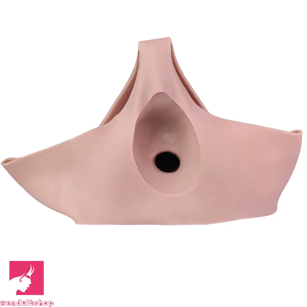 7.48in Real Skin Cock Sleeve Hollow Sleeve Cock Strap on Dildo For Sex