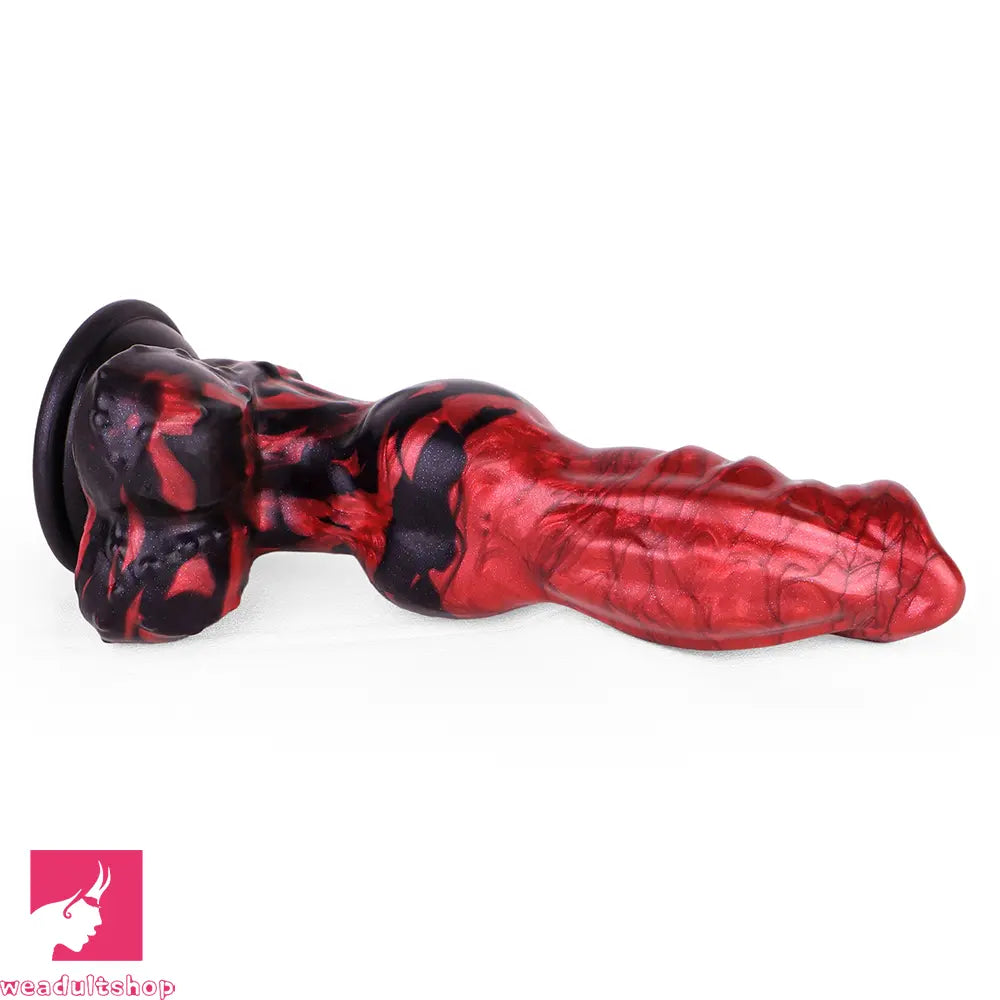 8.27in Knotted Dog Big Cock Dildo with Powerful Suction Cup Penis Toy
