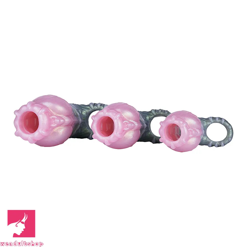 4.17in 4.84in 5.62in Monster Knot Cock Sleeve Dildo Hollow Male Penis