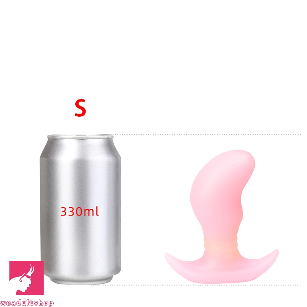 4.52in 5.31in 6.69in Luminous Soft Small Silicone Butt Plug Dildo Prostate