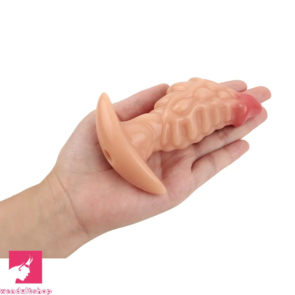 4.53in Fox Tail Wear Anchor Silicone Odd Dildo Butt Plug For BDSM Sex