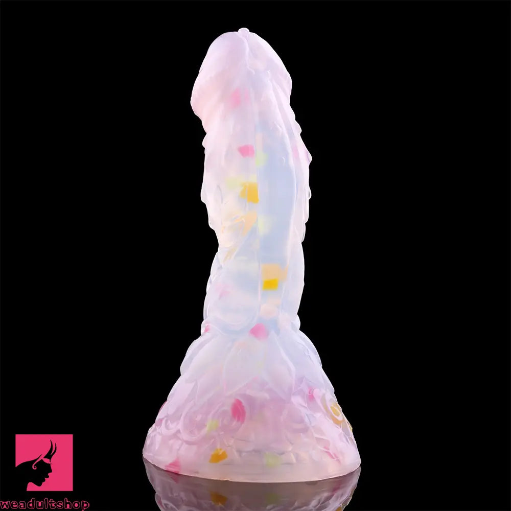 4.68in 5.9in 7.16in 8.26in Fantasy Spiked Silicone Soft Dildo With Key Chain