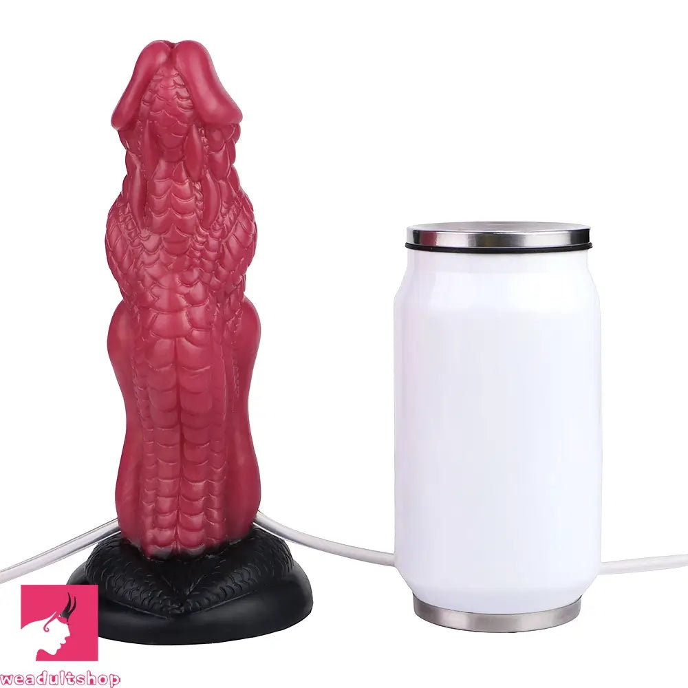 8.26in Dragon Ejaculating Inflatable Silicone Soft Animal Creature Odd Dildo