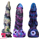 8.58in 9.2in 11in Silicone Fantasy Creature Big Dildo With Real Double Eyes