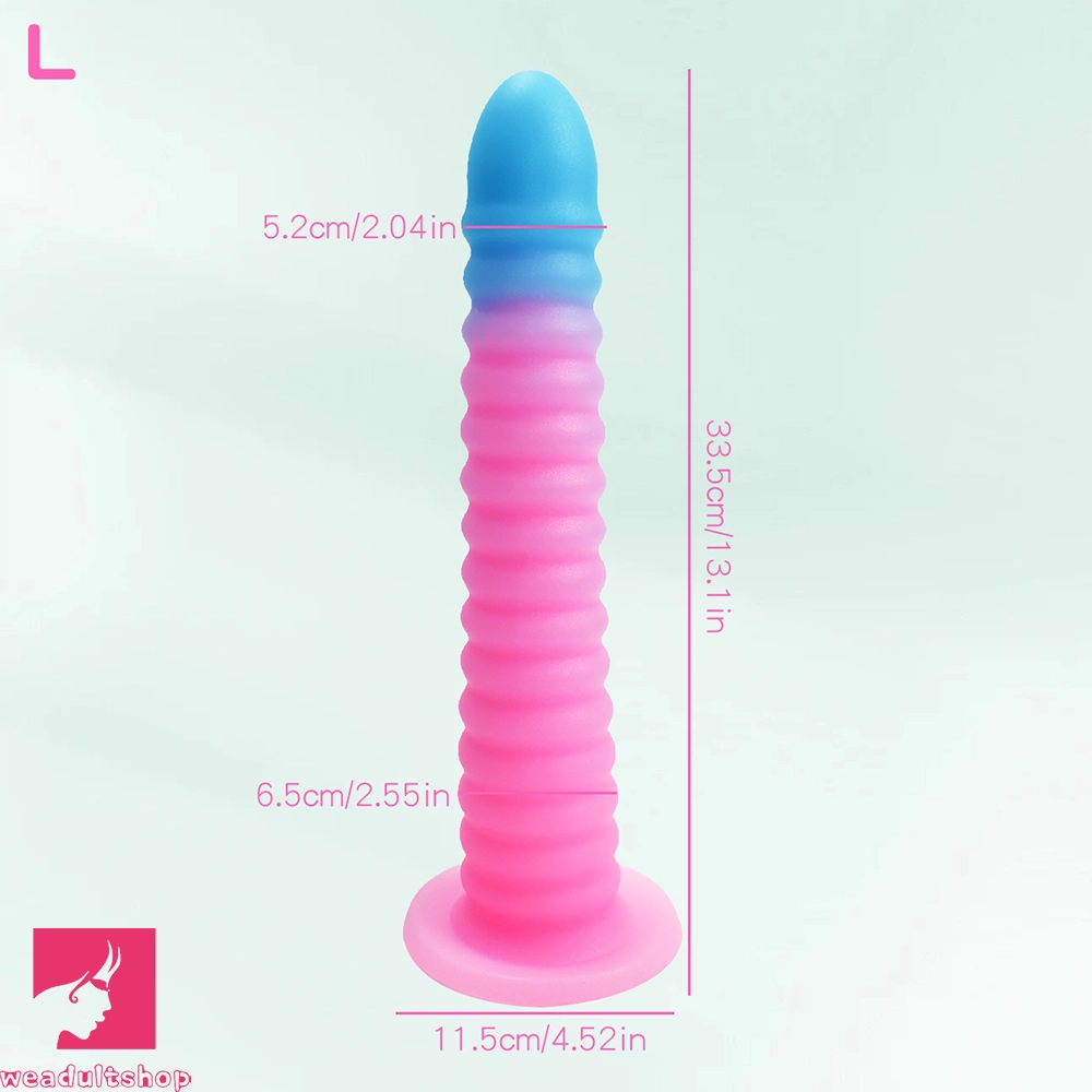 6.69in 9.05in 11in 13.1in Big Silicone Luminous Butt Plug Dildo For Prostate