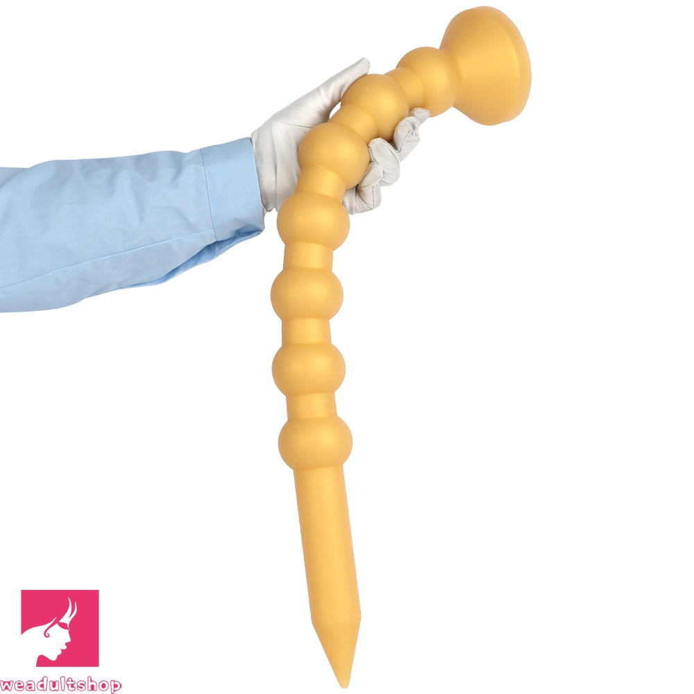23.62in Soft Seven Beads Expansion Long Deep Huge Anal Plug Cock Dildo