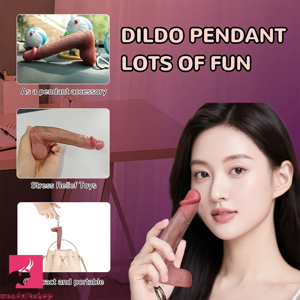 4.92in Silicone Soft Small Dildo Key Chain Anal Vaginal Sex Toy For Sex Cock