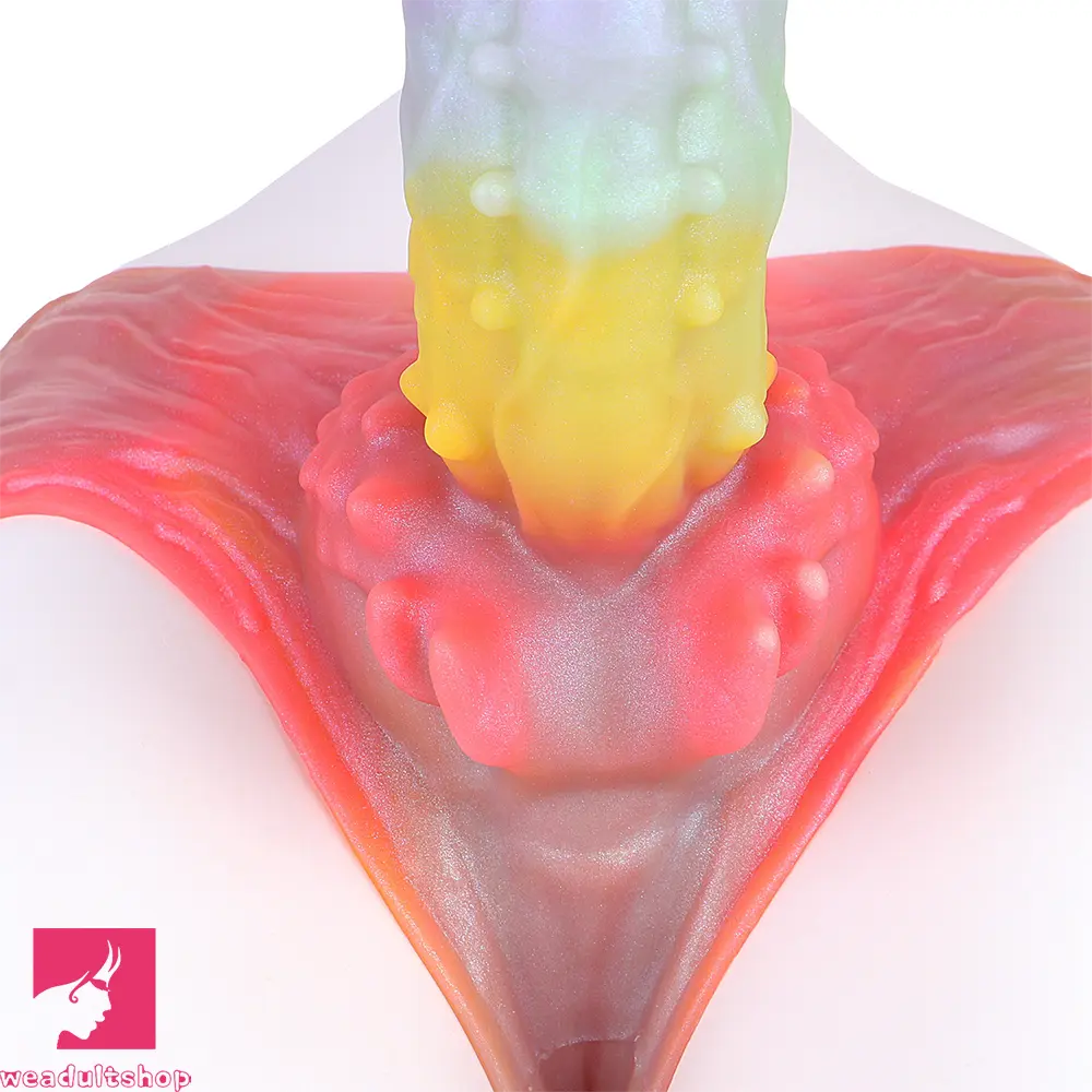 9.37in Spiked Odd Monster Strap on Dildo Silicone Soft Hollow Cock Dildo