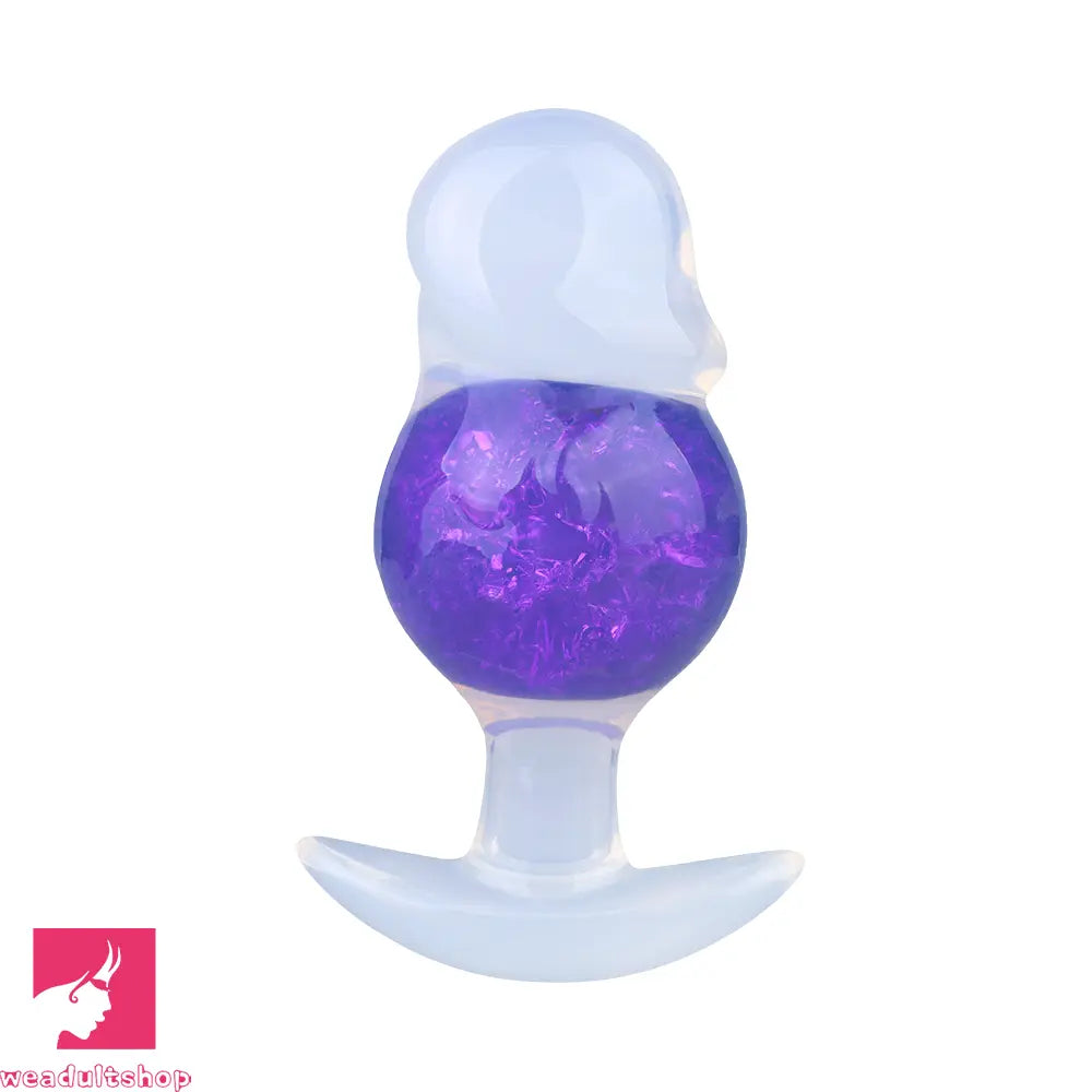 4.96in Luminous Silicone Anal Beads Dildo Anal Sex Toy For Adult Cock