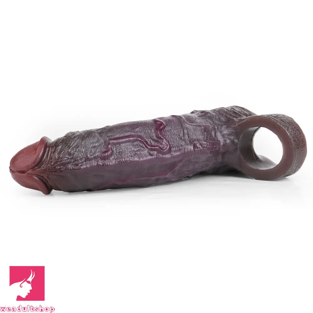 7.09in Ultra-soft Liquid Silicone Real Dildo Sleeve Reusable Penis Sleeve