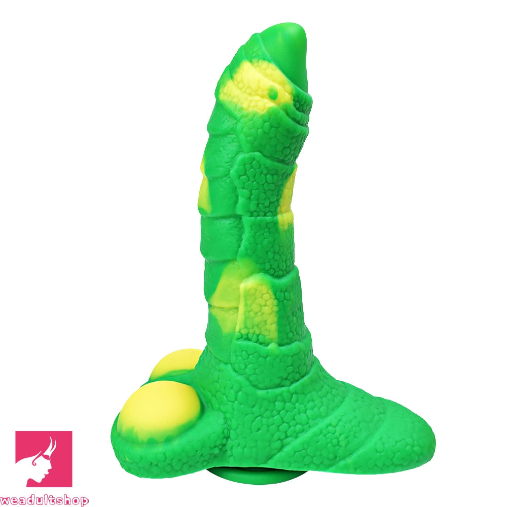 7.08in 9.05in Uncut Big Monster Animal Soft Silicone Luminous Clit Dildo