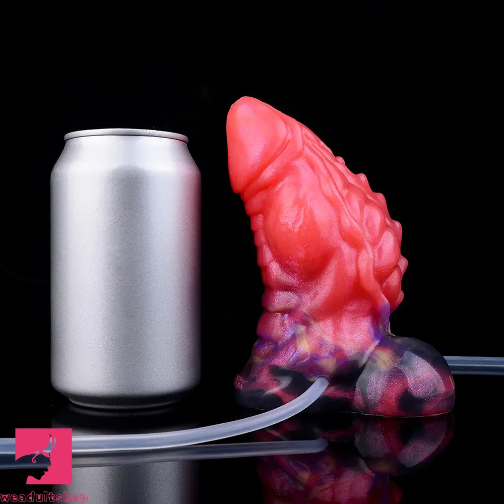 5.12in Fantasy Odd Silicone Soft Inflatable Spraying Water Dildo For Clit