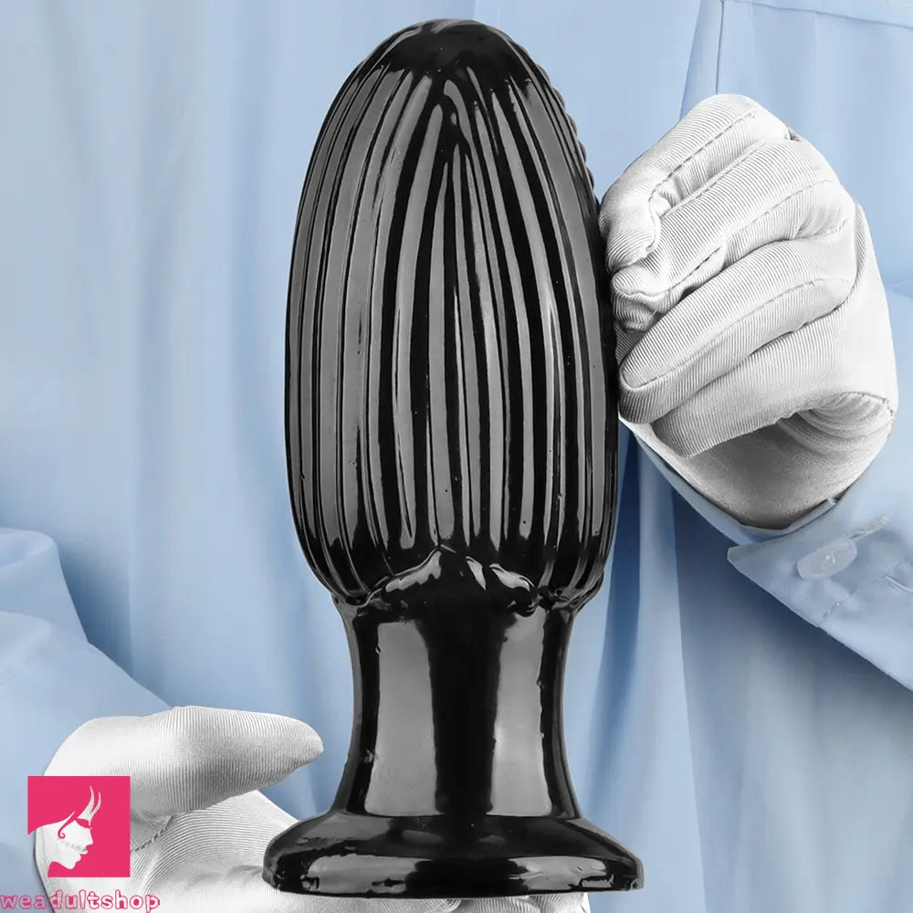 5.9in 6.7in 8.07in Black PVC Thread Granules Corn Dildo For Anal Cock