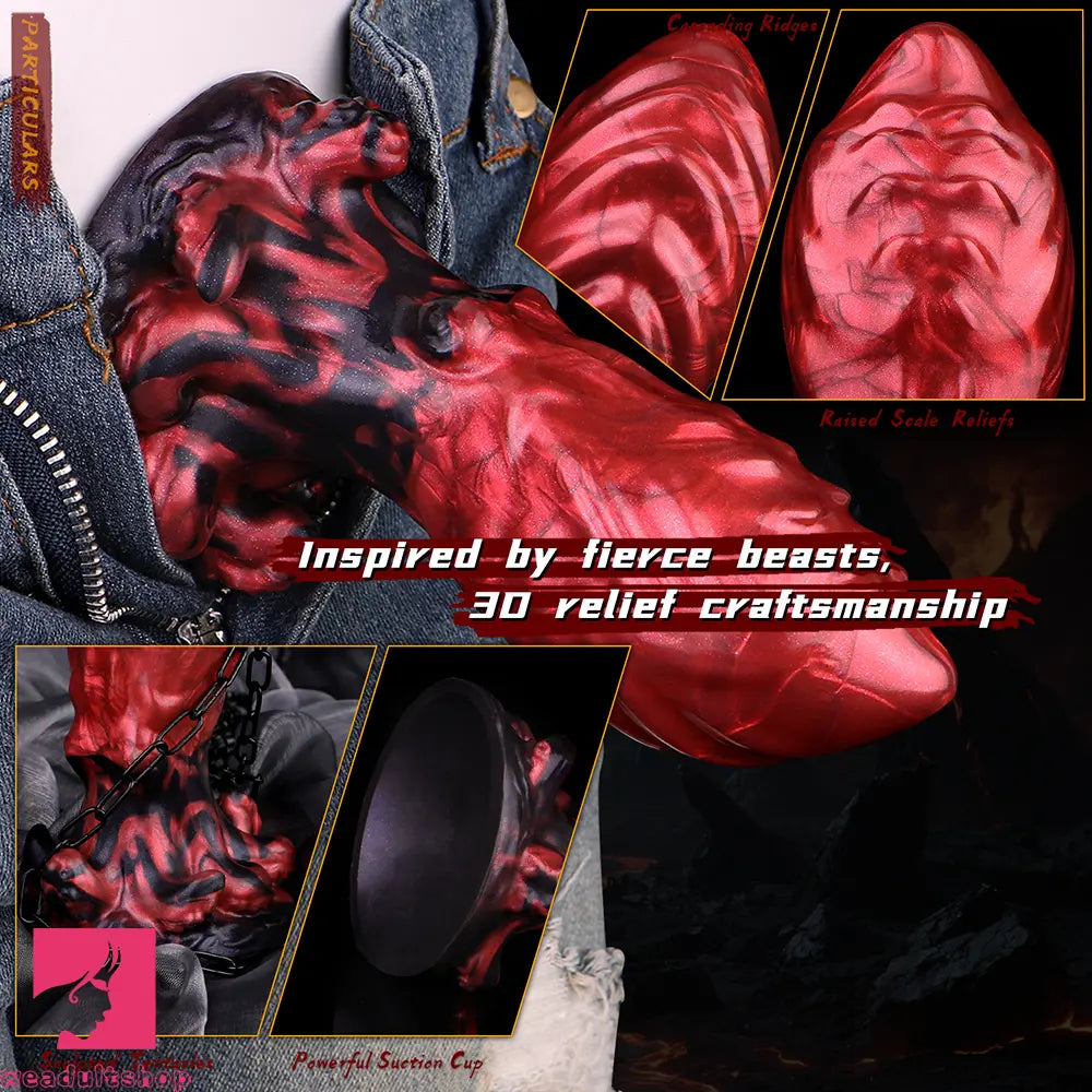 5.83in Monster Fantasy Silicone Soft Dildo Male Masturbator Anal Plug