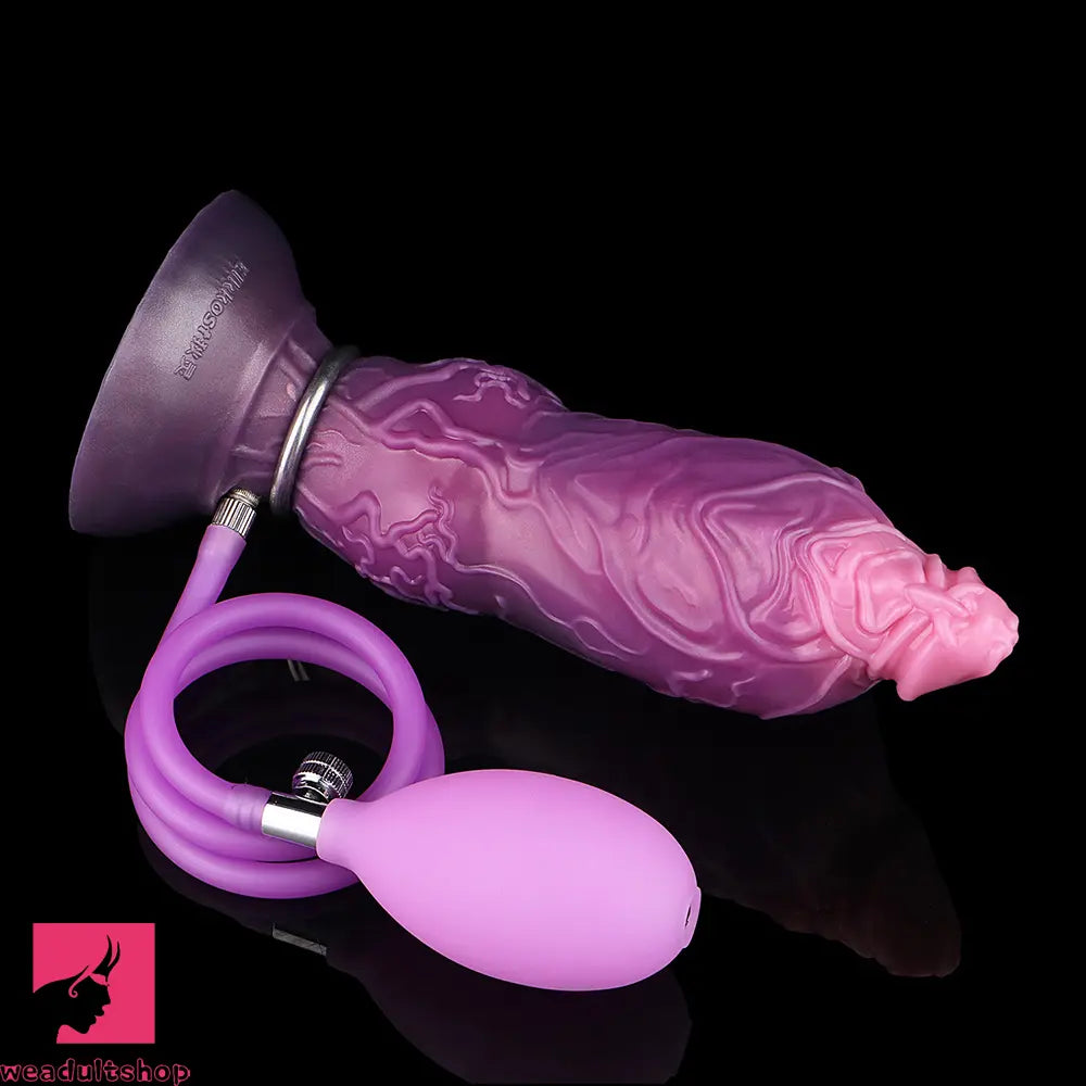 7.24in Fantasy Dog Knot Squeezing Inflatable Alien Penis Dildo For Sex