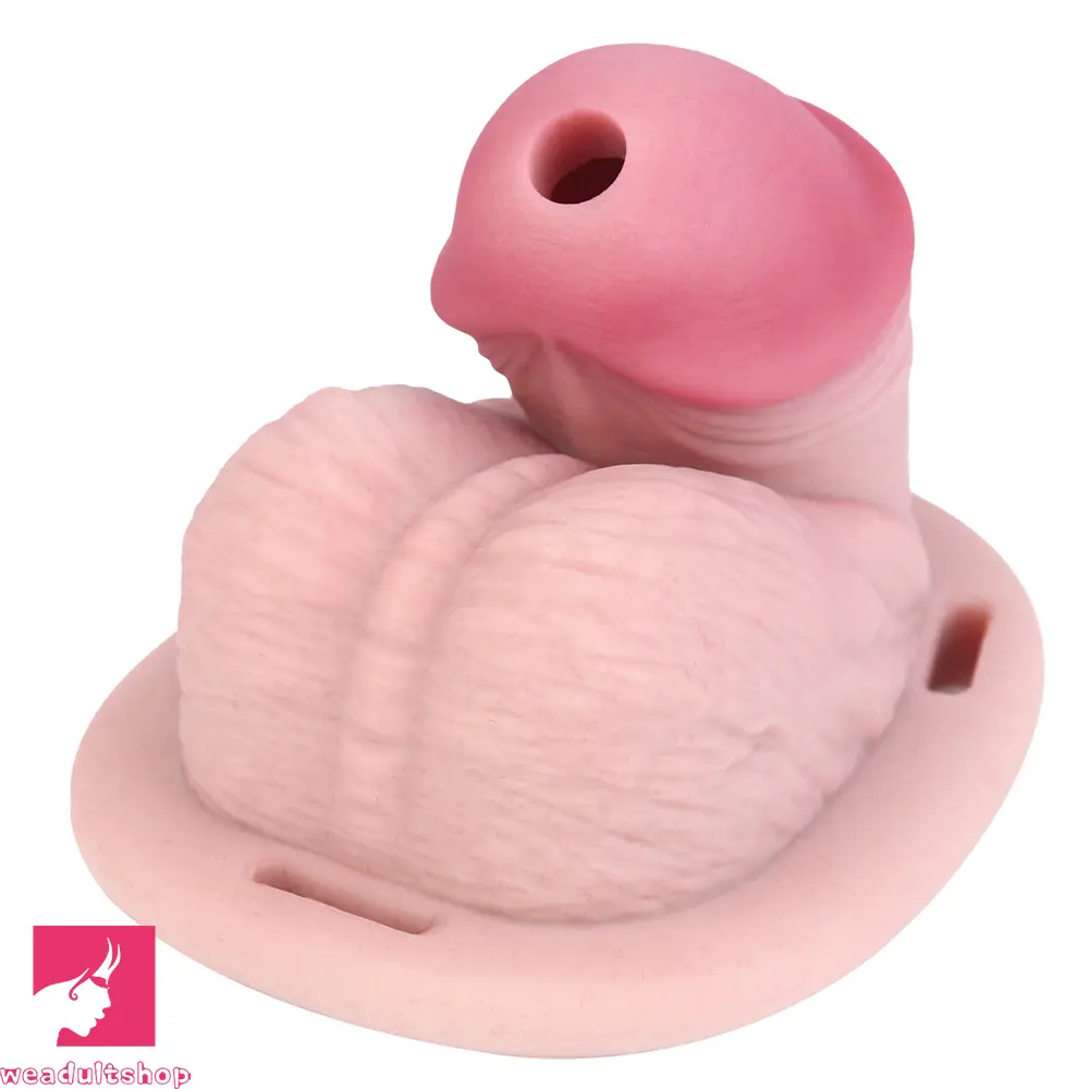 3.74in Real Hollow Chastity Cage Dildo Realistic Penis For Vagina Love