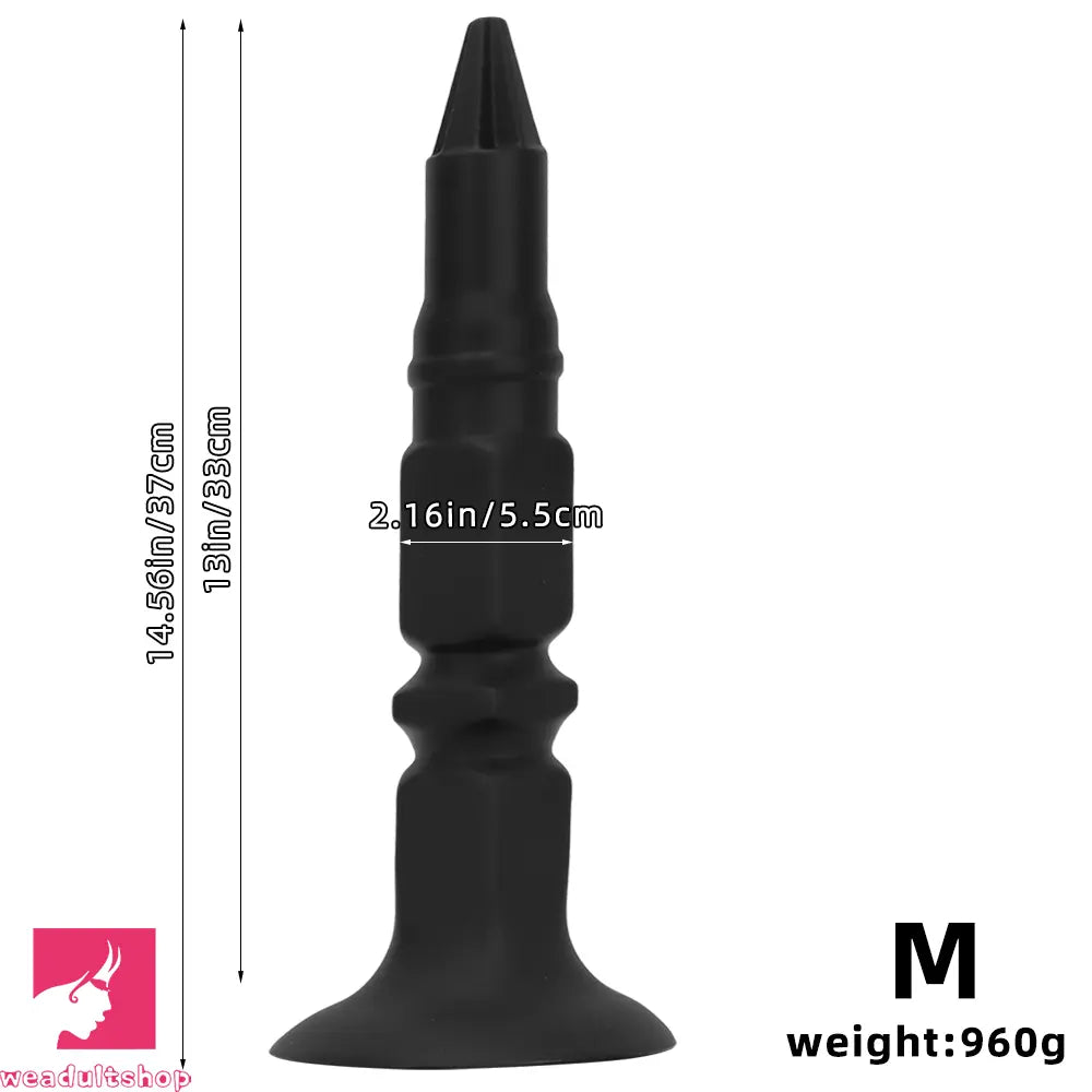 12.6in 14.56in 17.71in Pointed Tip Huge Long Silicone Soft Butt Plug Cock Dildo