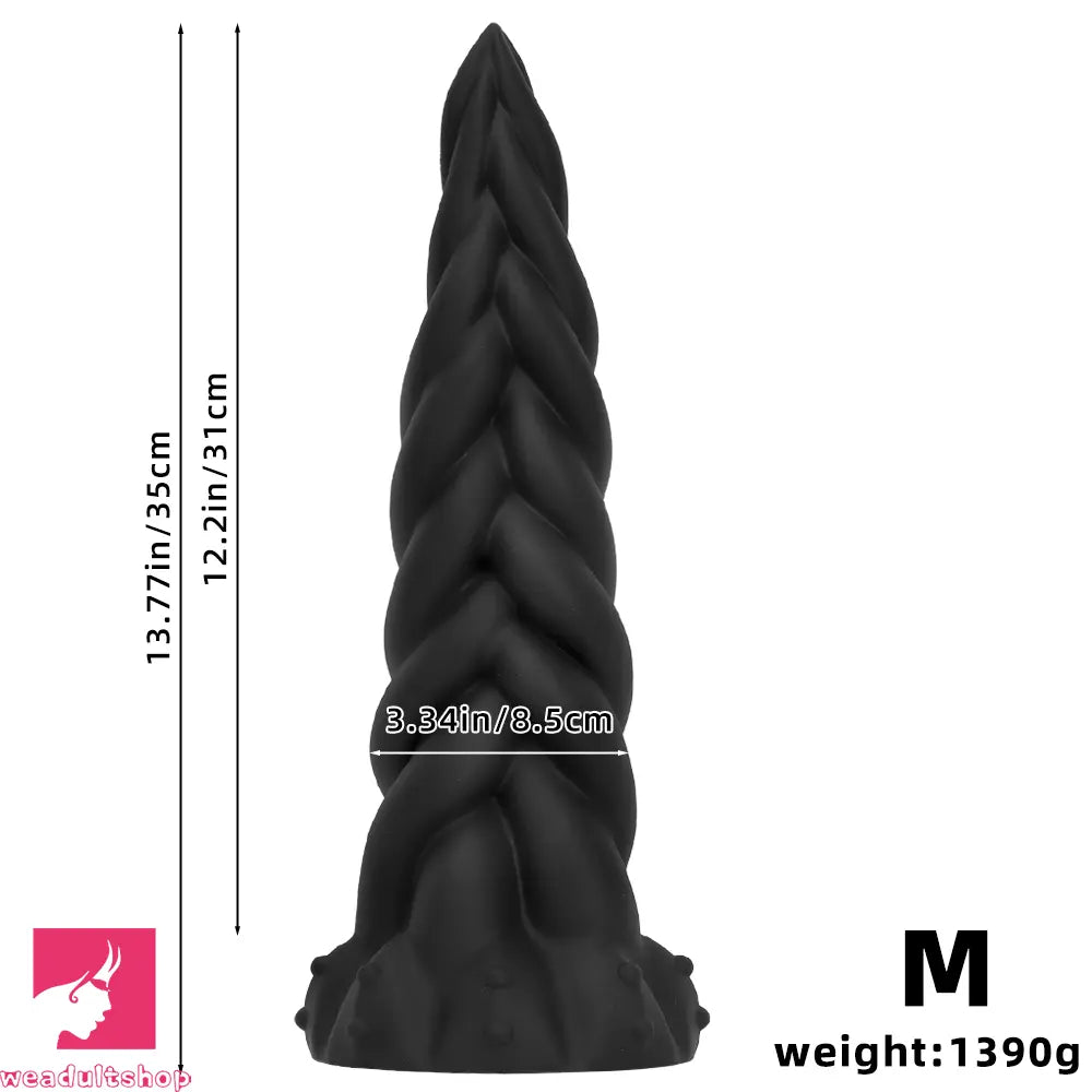 11.81in 13.77in 16.14in Extra Large Long Liquid Silicone Twist Soft Dildo