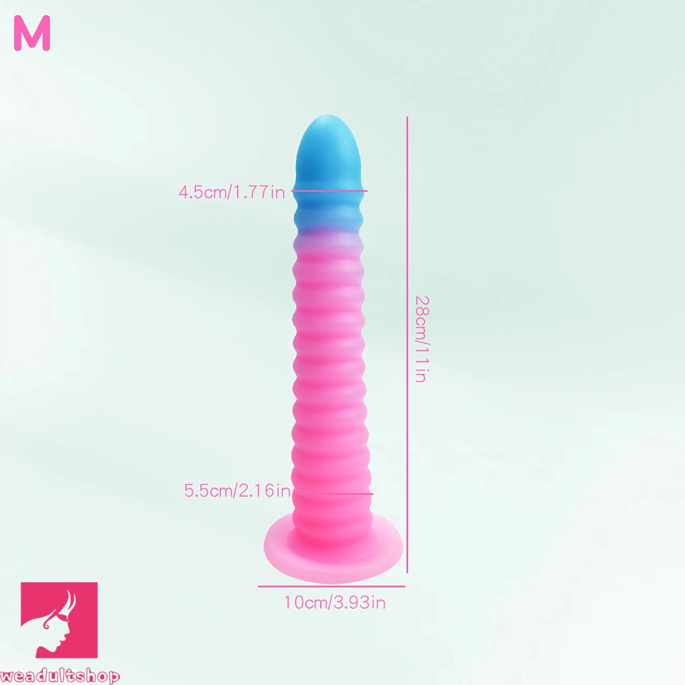 6.69in 9.05in 11in 13.1in Big Silicone Luminous Butt Plug Dildo For Prostate