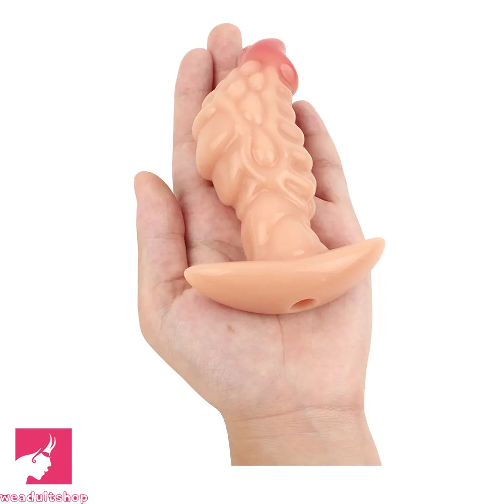 4.53in Fox Tail Wear Anchor Silicone Odd Dildo Butt Plug For BDSM Sex