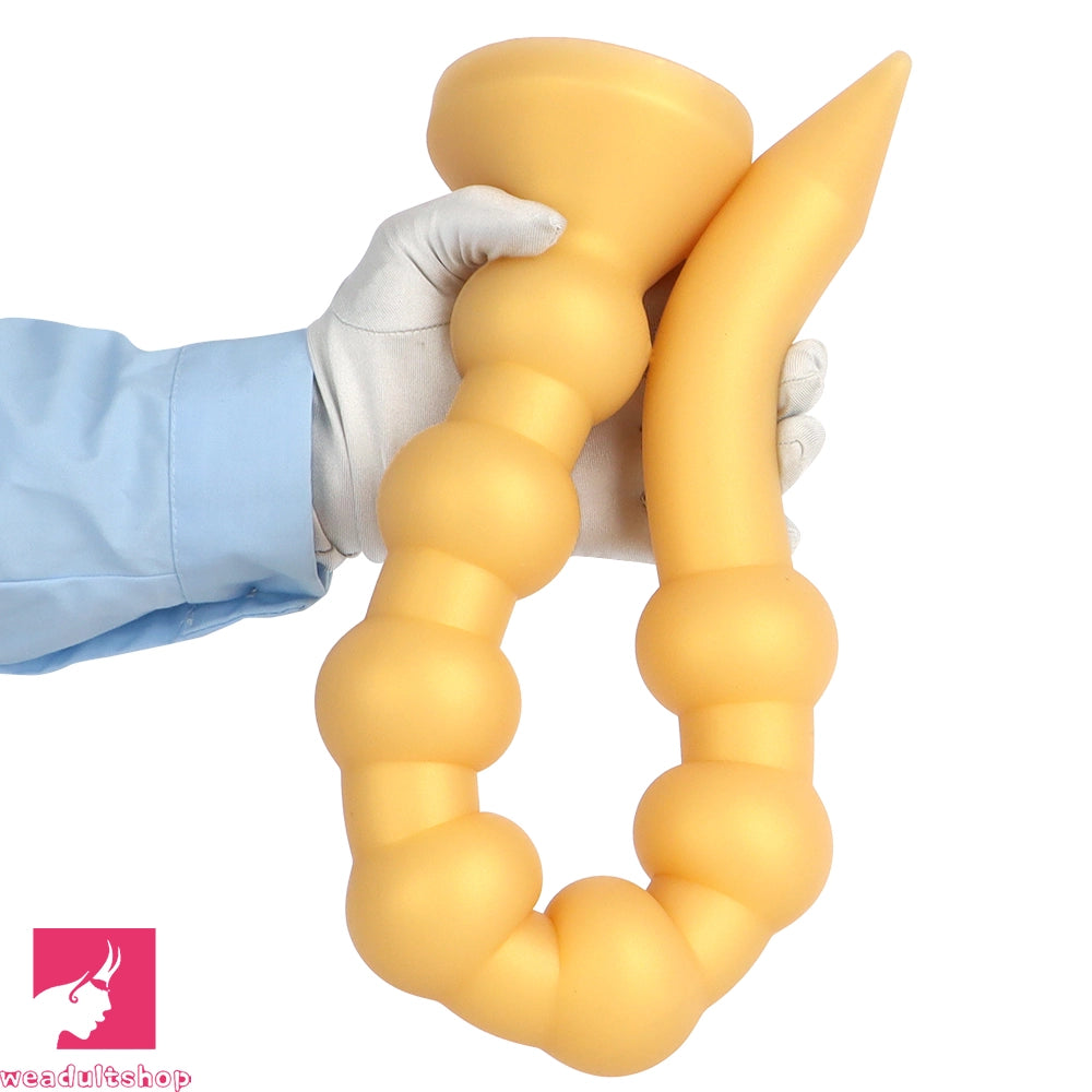 23.62in Soft Seven Beads Expansion Long Deep Huge Anal Plug Cock Dildo