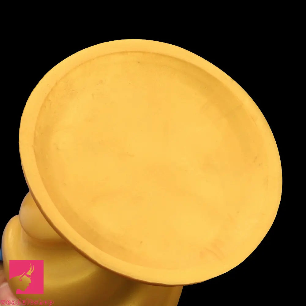 6.49in 7.67in 9.05in 9.84in Golden Silicone Spiral Thread Women Dildo